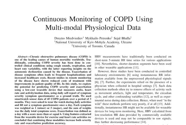 COPD Multi-modal Monitoring