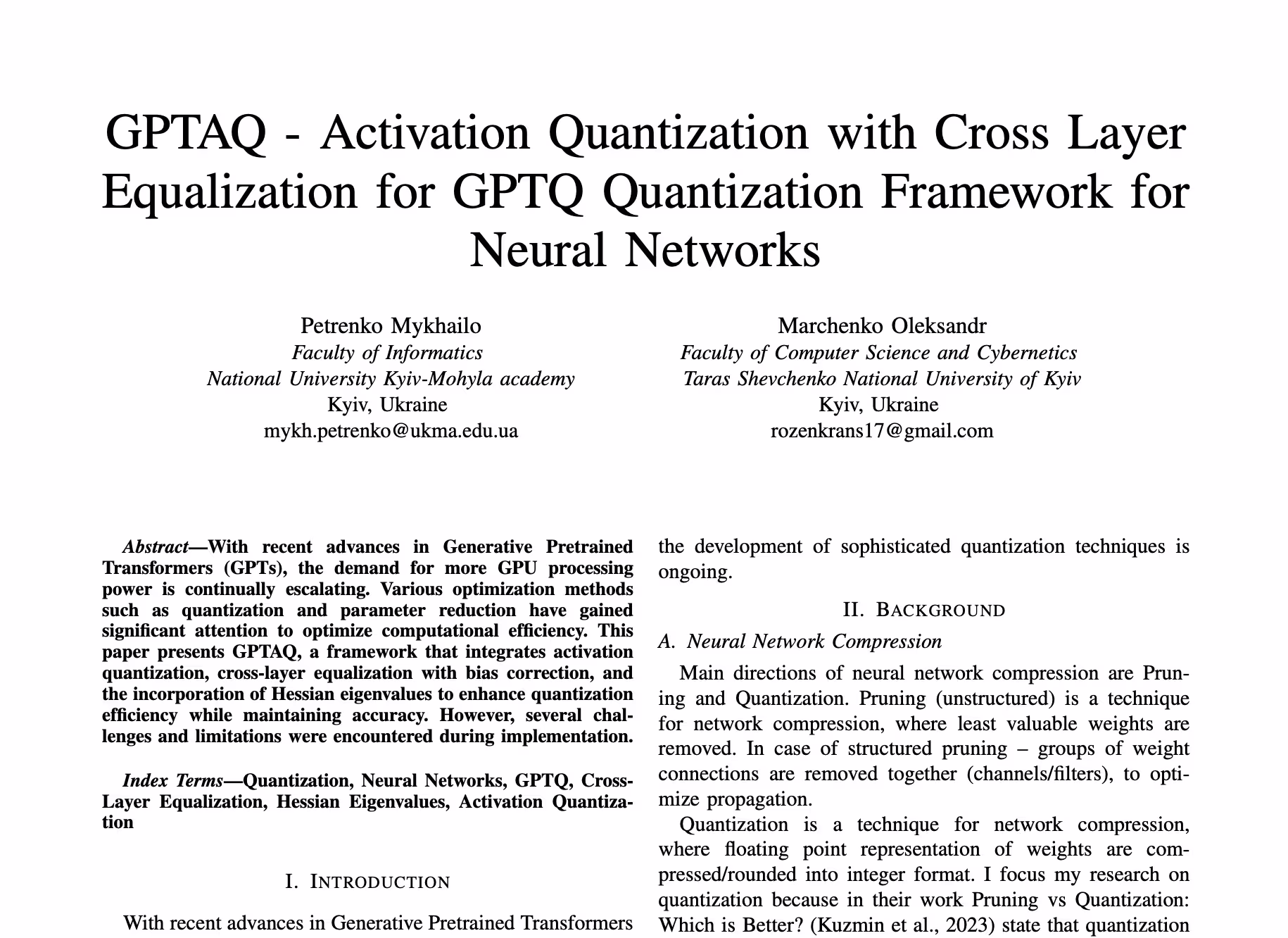 GPTAQ - LLM Quantization Research