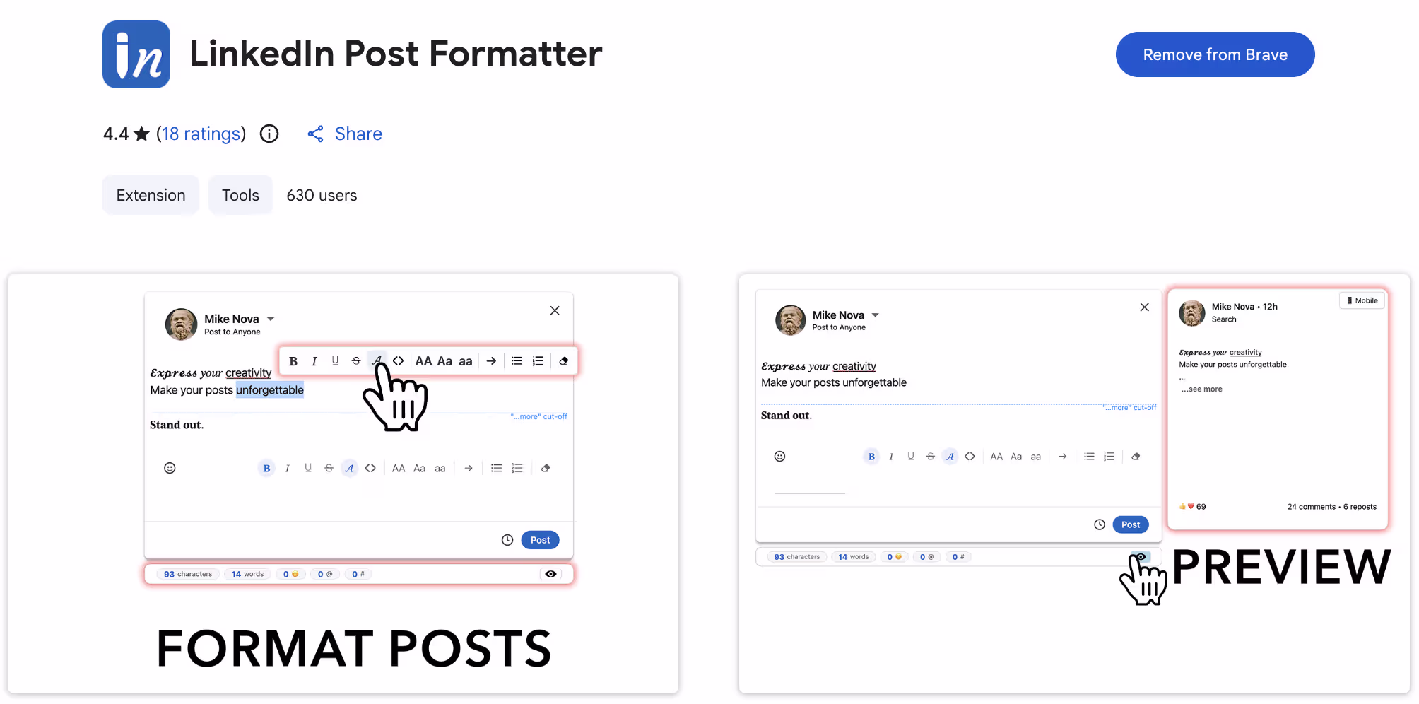 LinkedIn Post Formatter